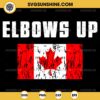 Vintage Elbows Up Canada Flag SVG, Canadian Pride SVG