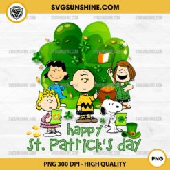 Charlie Brown Happy St Patricks Day PNG, Snoopy Saint Patricks Day PNG