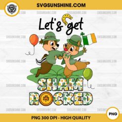 Chip And Dale Let's Get Shamrocked PNG, Chip And Dale St Patricks Day PNG