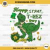 T-Rex Happy St Patricks Day PNG, T-Rex Pot Of Gold PNG