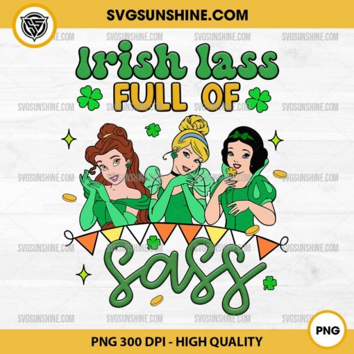 Disney Princess Irish Lass Full Of Sass PNG, Disney Princess St Patricks Day PNG