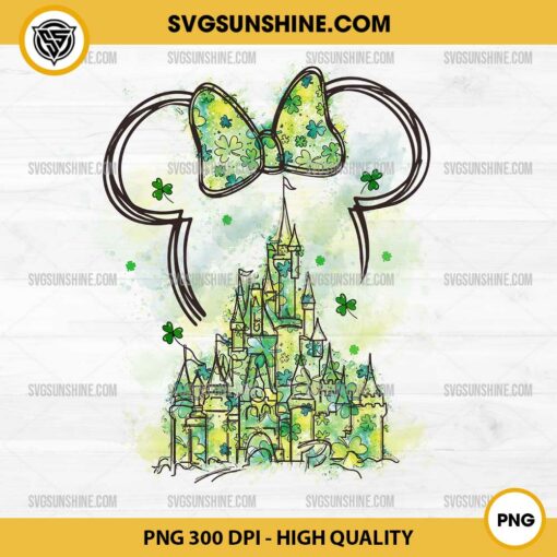 Disney Minnie Mouse Castle PNG, Disney St Patricks Day PNG