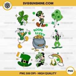 Disney Mickey And Friends Boom Lucky PNG, Disney Mickey Happy St Patricks Day PNG