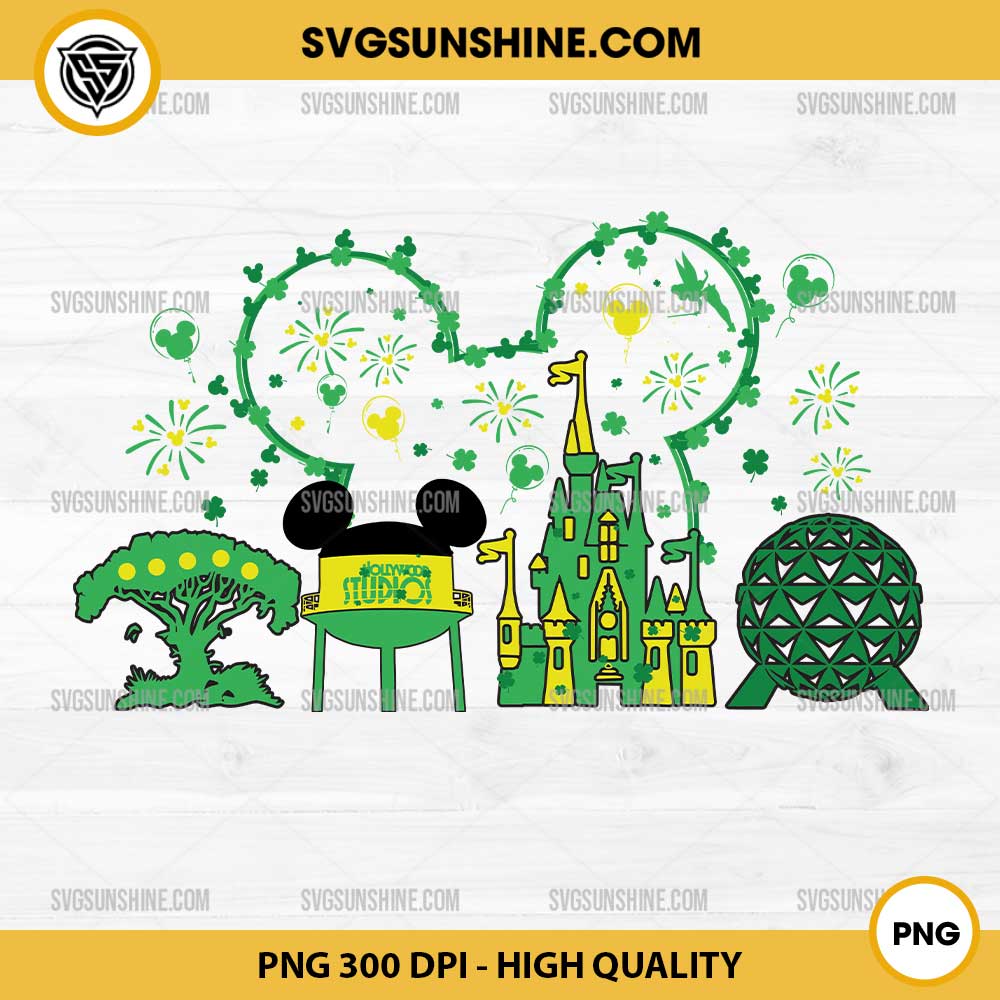 Disney Mickey Mouse Castle PNG, Disney Happy St Patricks Day PNG