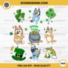 Bluey And Bingo Boom Lucky PNG, Bluey Happy St Patricks Day PNG