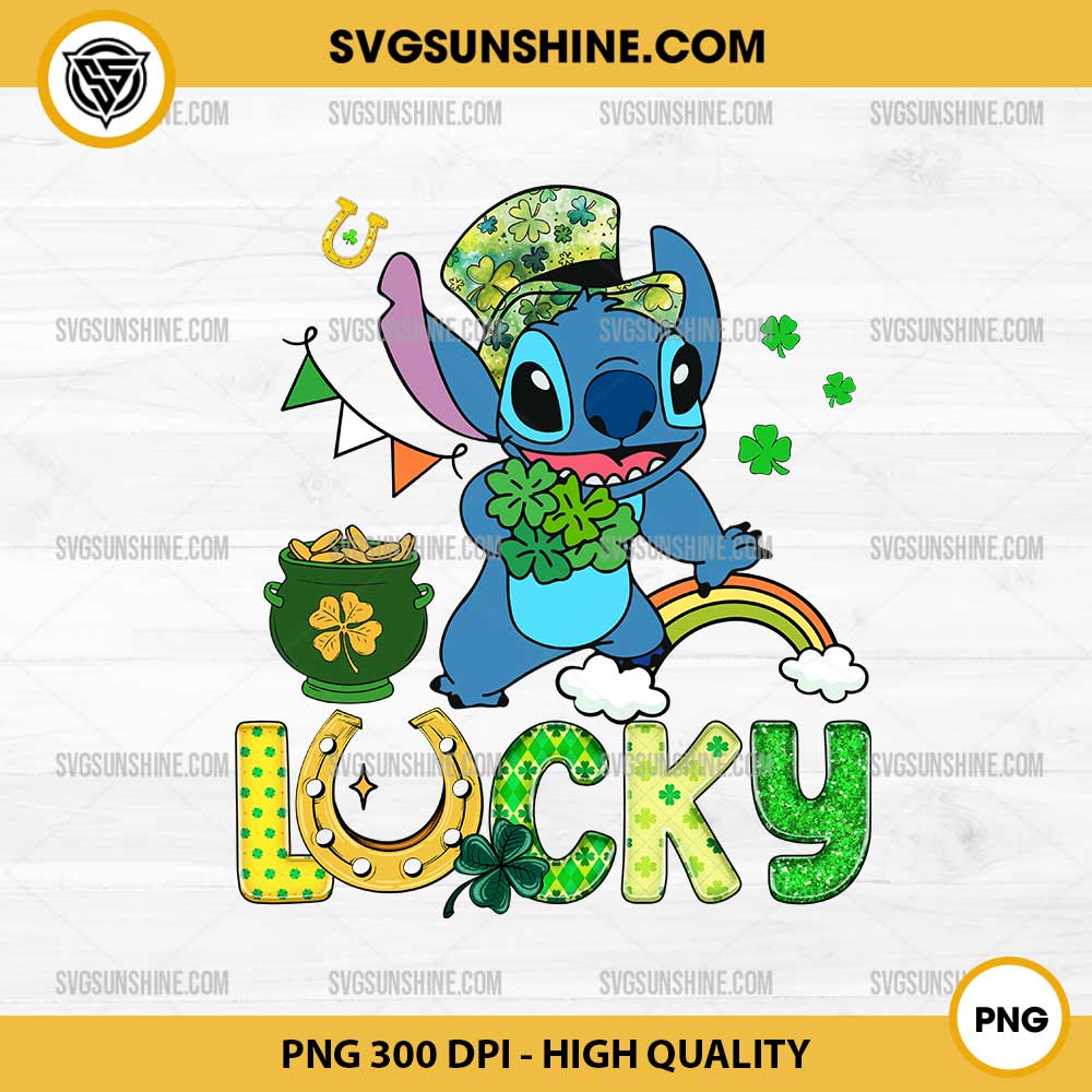 Lucky Stitch Lover PNG, Disney Stitch St Patricks Day PNG Lucky Stitch Lover PNG, Disney Stitch St Patricks Day PNG
