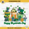 Stitch Happy St. Patricks Day PNG, Stitch Coffee And Cakes Patricks Day PNG