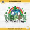 Stitch Leopard Rainbow Happy St Patricks Day PNG, Stitch Lucky PNG