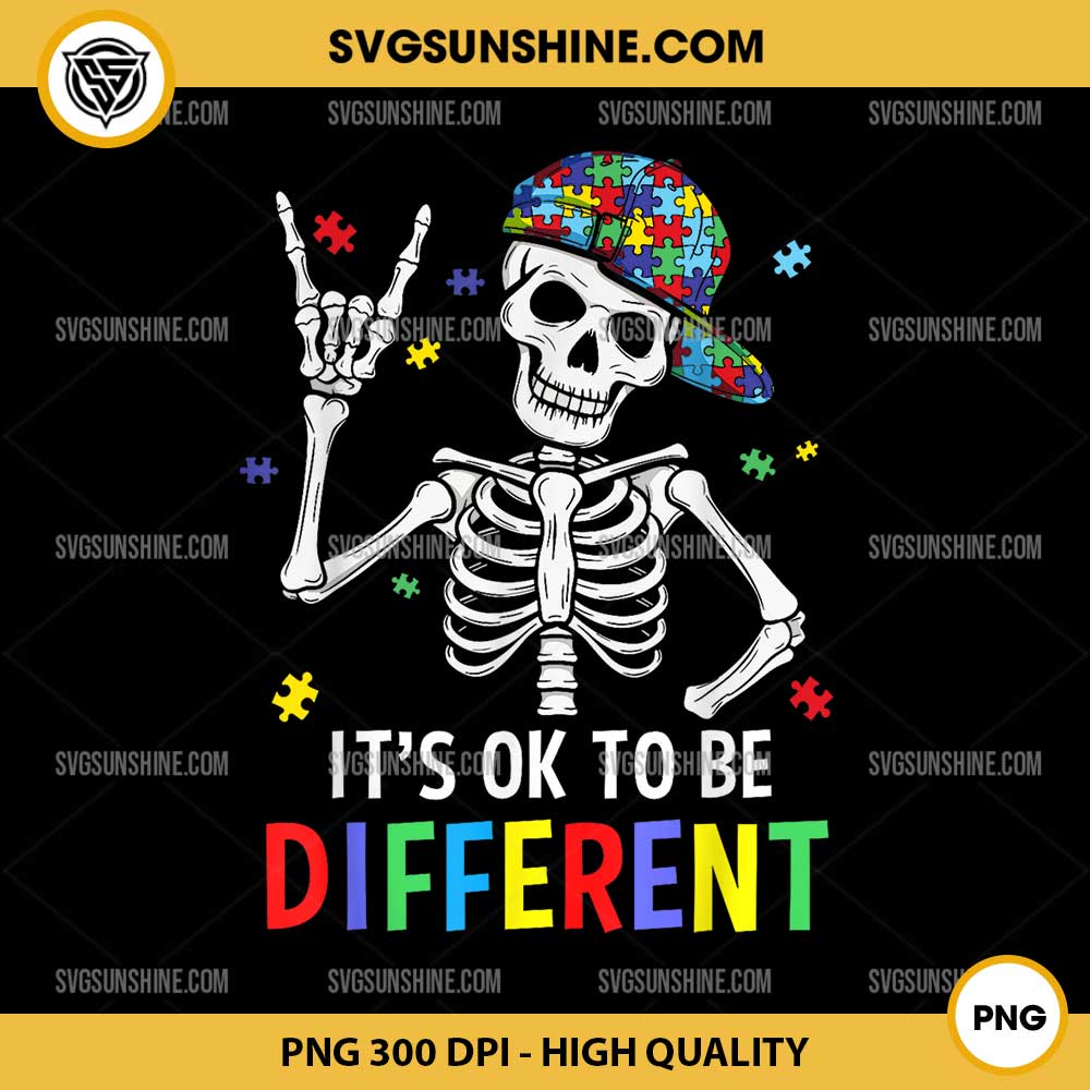 Skeleton It's Ok To Be Different PNG, Skeleton Autism Awareness PNG Skeleton It's Ok To Be Different PNG, Skeleton Autism Awareness PNG