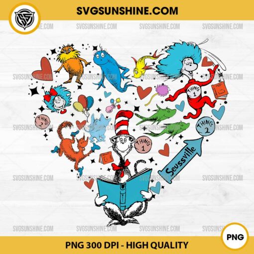 Dr Seuss Seussville PNG, Dr Seuss Heart PNG