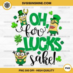 Minion Oh For Lucks Sake PNG, Minion St Patricks Day PNG