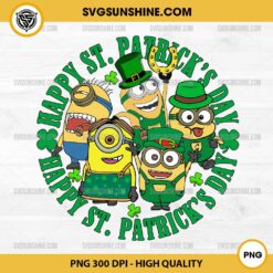 Happy Patricks Day Minion Cartoon PNG, Funny Minion Friends PNG