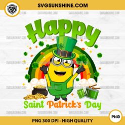 Minion Happy Patricks Day Rainbow PNG, Minion Saint Patricks PNG