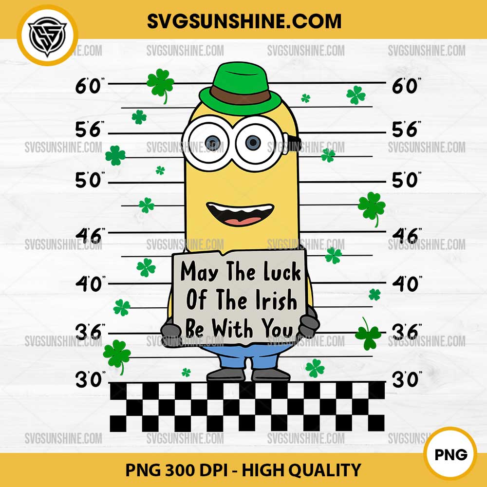 Minion May The Luck Of The Irish Be With You PNG, Minion Mugshot Patricks Day PNG Minion May The Luck Of The Irish Be With You PNG, Minion Mugshot Patricks Day PNG