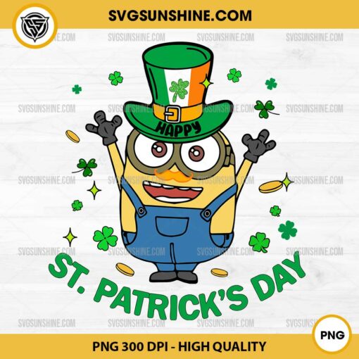 Minion Leprechaun Happy Patricks Day PNG, Irish Minion PNG