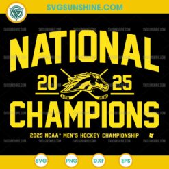 2025 NCAA Men Hockey National Champions SVG, Western Michigan Broncos men's ice hockey SVG