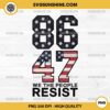 86 47 We The People Resist PNG, Anti Trump Impeach 47 PNG, 8647 USA Flag PNG