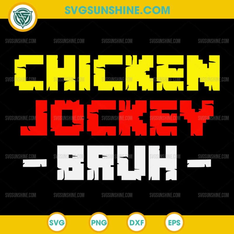 Chicken Jockey Bruh SVG, Minecraft SVG PNG File
