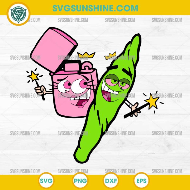 Cosmo and Wanda Stoner SVG, Weed 420 Stoner Cartoon SVG