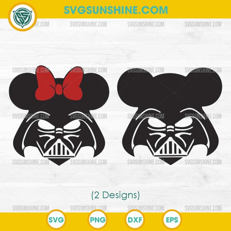 Darth Vader Mickey Minnie Mouse SVG, Darth Vader SVG