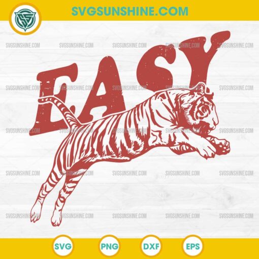 Easy Tiger SVG, Distressed Tiger SVG, Retro Tiger SVG