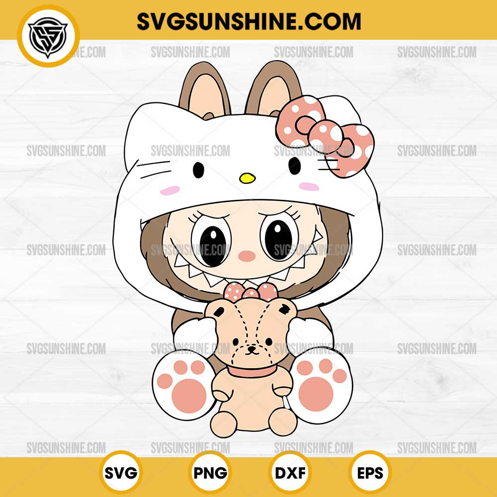 Hello Kitty Labubu SVG PNG File Hello Kitty Labubu SVG PNG File