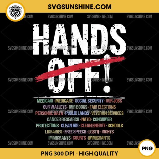 Hands Off Protest Social Security Medicare PNG File