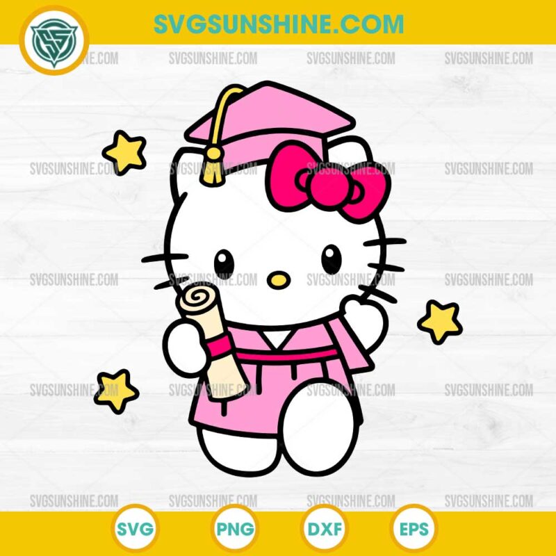 Hello Kitty Graduation SVG, Senior Hello Kitty SVG, Graduate Hello Kitty SVG