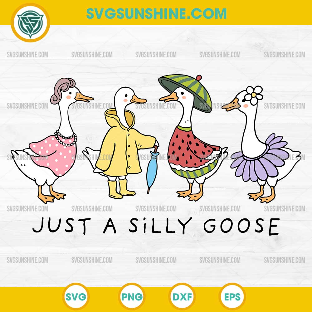 Just A Silly Goose SVG, Cute Retro Goose Family SVG, Funny Goose SVG Just A Silly Goose SVG, Cute Retro Goose Family SVG, Funny Goose SVG