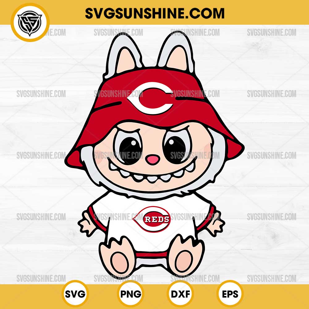 Labubu Cincinnati Reds SVG PNG File Labubu Cincinnati Reds SVG PNG File