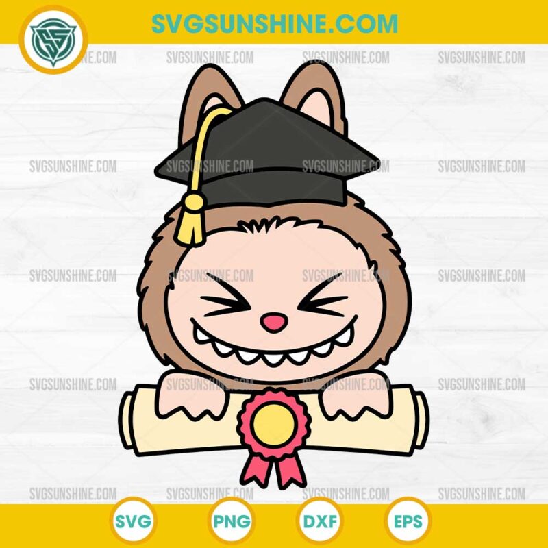 Labubu Graduation Cap SVG, Labubu Senior SVG, Labubu Graduate SVG