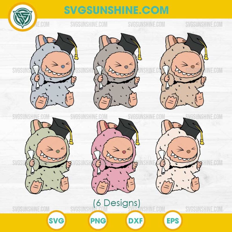 Labubu Graduation SVG Bundle, Labubu Graduation Cap SVG, Labubu Graduate SVG