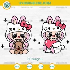 Labubu Hello Kitty SVG Bundle, Hello Kitty The Monsters SVG, Sanrio x Labubu SVG