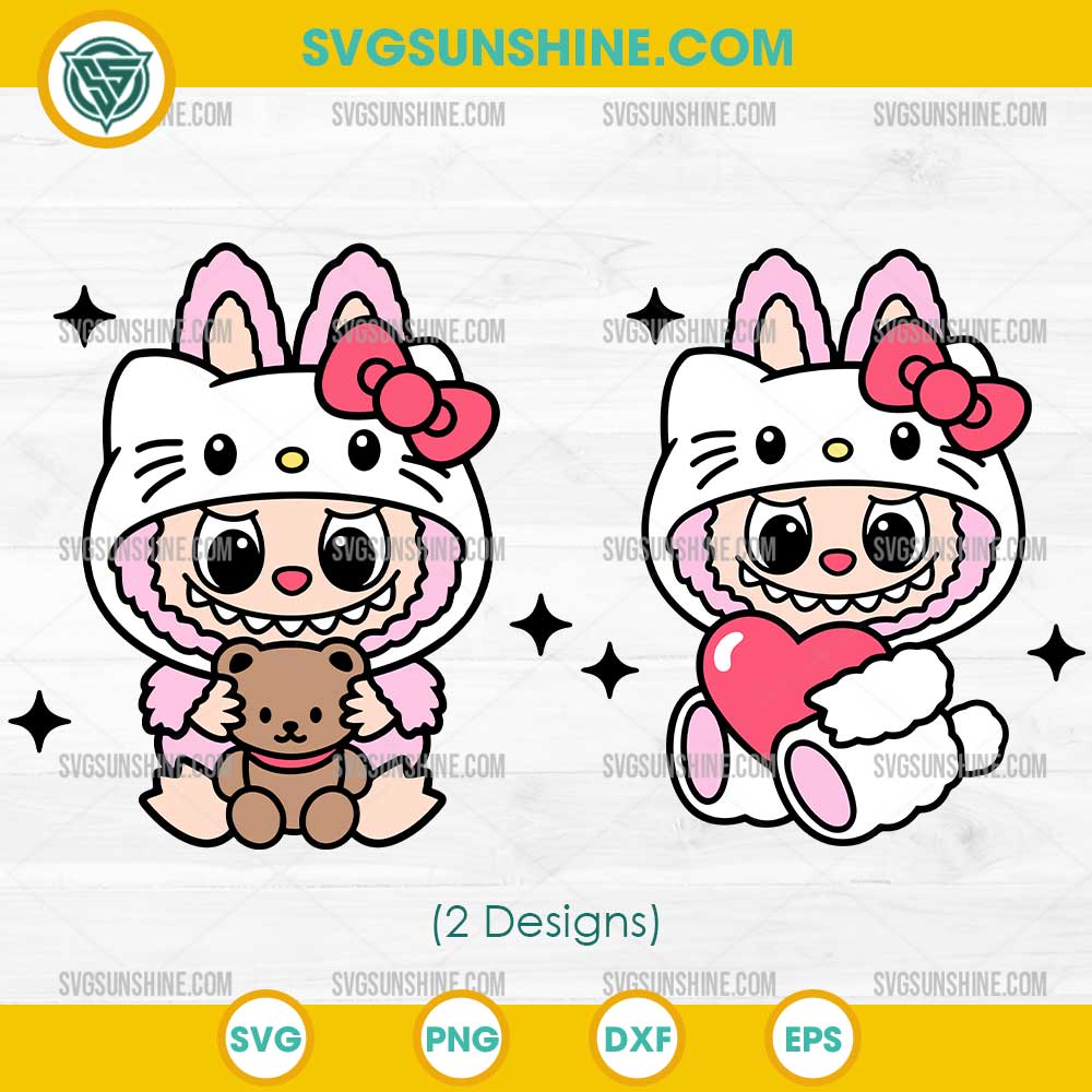 Labubu Hello Kitty SVG Bundle, Hello Kitty The Monsters SVG, Sanrio x Labubu SVG Labubu Hello Kitty SVG Bundle, Hello Kitty The Monsters SVG, Sanrio x Labubu SVG