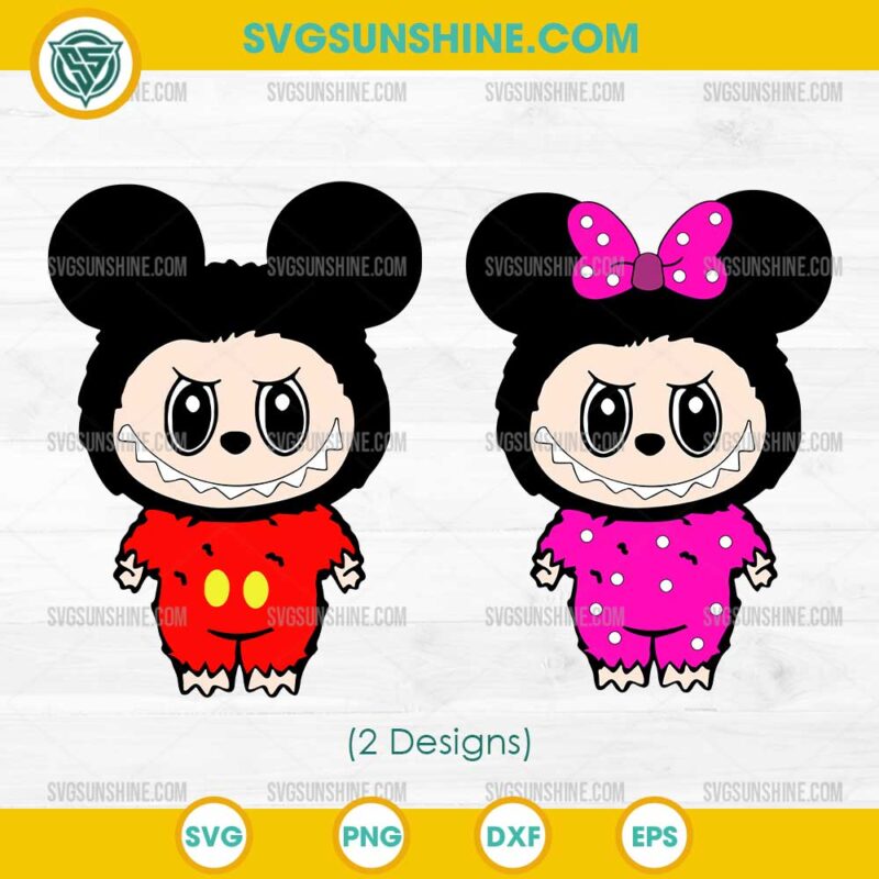 Labubu Mickey Minnie Mouse SVG PNG