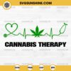 Cannabis therapy SVG, Marijuana heartbeat SVG, Cannabis SVG, 420 SVG