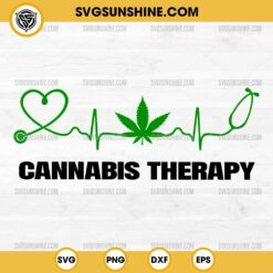Cannabis therapy SVG, Marijuana heartbeat SVG, Cannabis SVG, 420 SVG