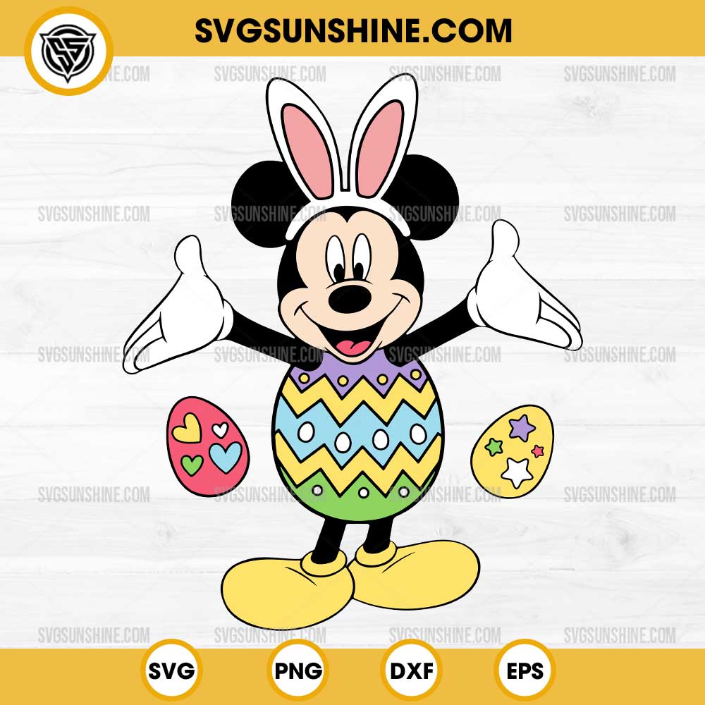 Mickey Happy Easter Svg, Mickey Mouse Bunny Eggs Svg Mickey Happy Easter Svg, Mickey Mouse Bunny Eggs Svg