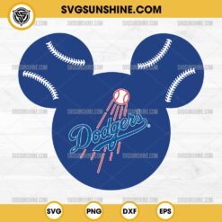 Mickey Mouse Dodgers Baseball SVG, Los Angeles Dodgers SVG