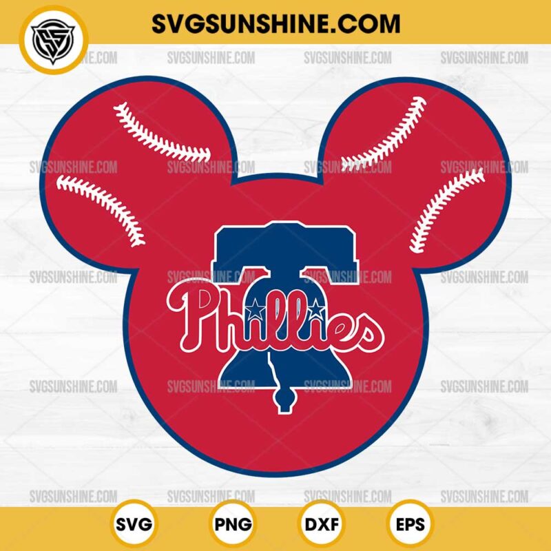 Mickey Mouse Phillies Baseball SVG, Philadelphia Phillies SVG