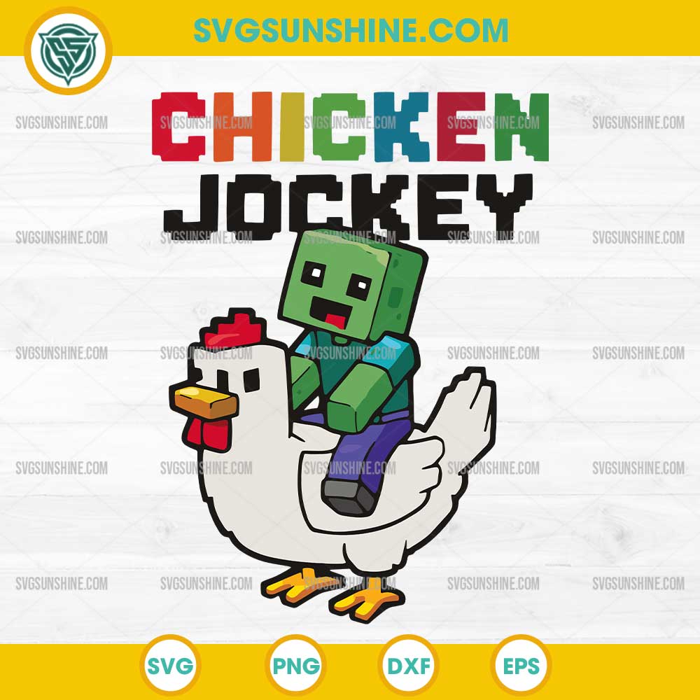 Minecraft Chicken Jockey SVG, Funny Pixel Zombie Chicken Minecraft SVG Minecraft Chicken Jockey SVG, Funny Pixel Zombie Chicken Minecraft SVG