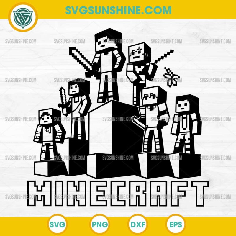 Minecraft SVG PNG, Minecraft SVG Cut File