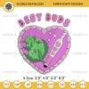 Best Buds Weed Embroidery Design, Stoner Heart Weed Embroidery File