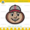 Mascot Ohio State Buckeyes Logo Embroidery Design, Ohio Football Embroidery File