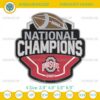 National Championship Ohio State Buckeyes 2024 College Football Embroidery Design File
