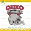 Ohio Football Helmet Embroidery Design, Ohio State Buckeyes Embroidery File