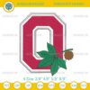 Ohio State Buckeyes Embroidery Design, Ohio Football Embroidery File
