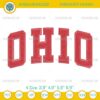Ohio State Football Embroidery Design, Ohio State Buckeyes Football Embroidery File