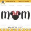 Minnie Mom Embroidery Design, Disney Mother's Day Embroidery File