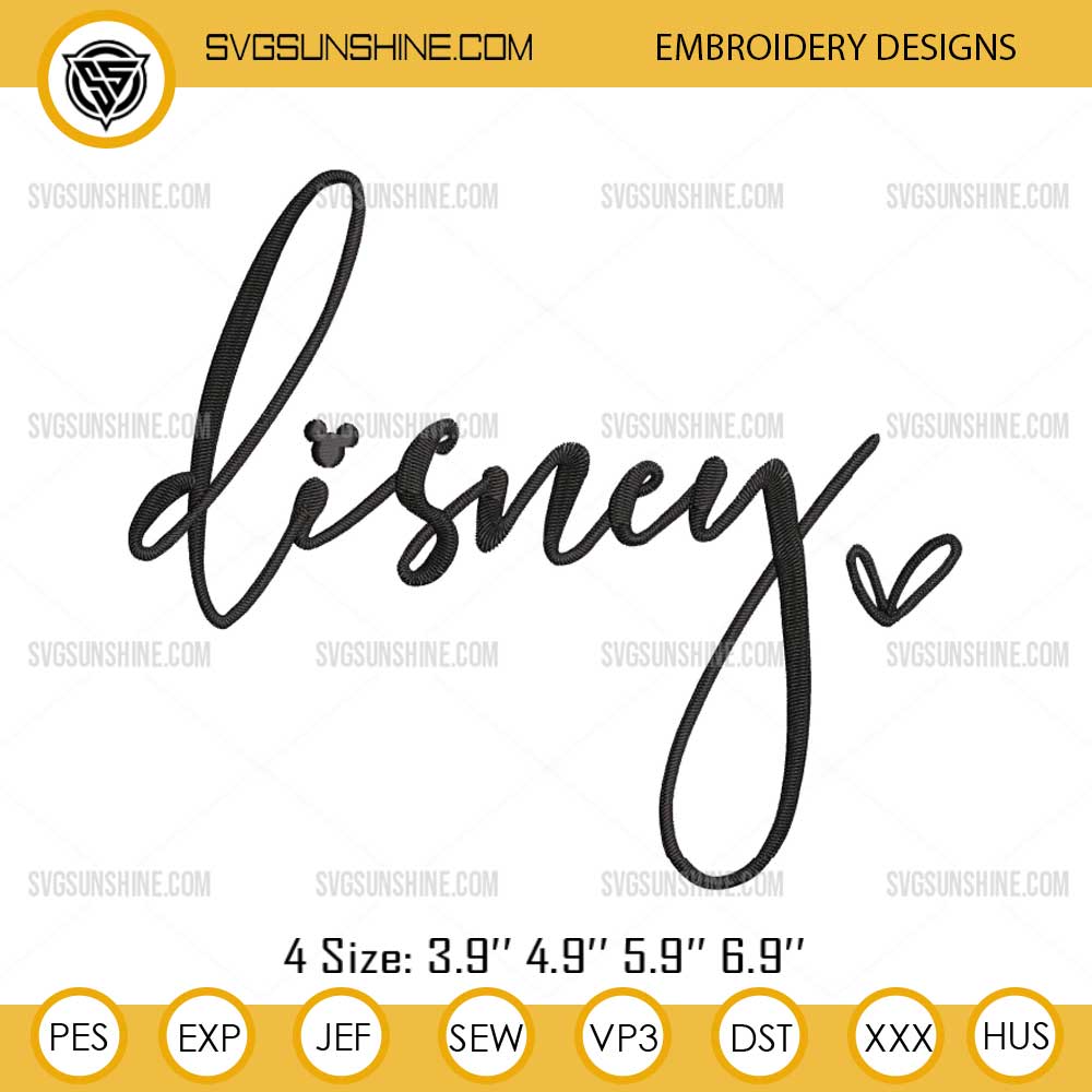 Disney Embroidery Design File Disney Embroidery Design File
